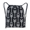 Mochila de cuerdas con forro impermeable en su interior, Colección Funny Arrows